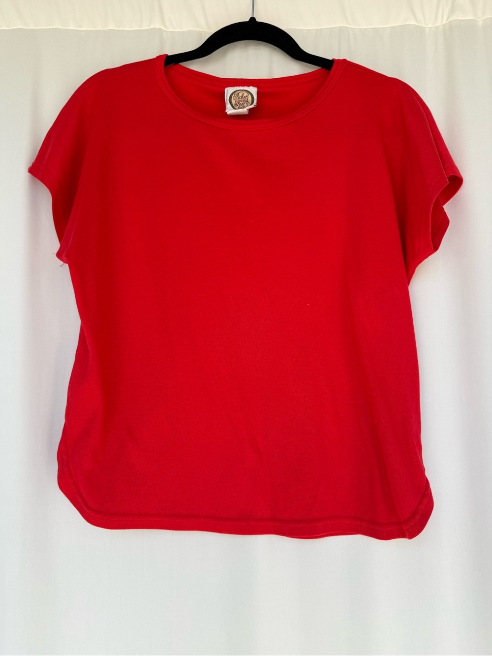 Picket & Post Red Dolman Sleeve Dolphin Hem Vintage T-Shirt